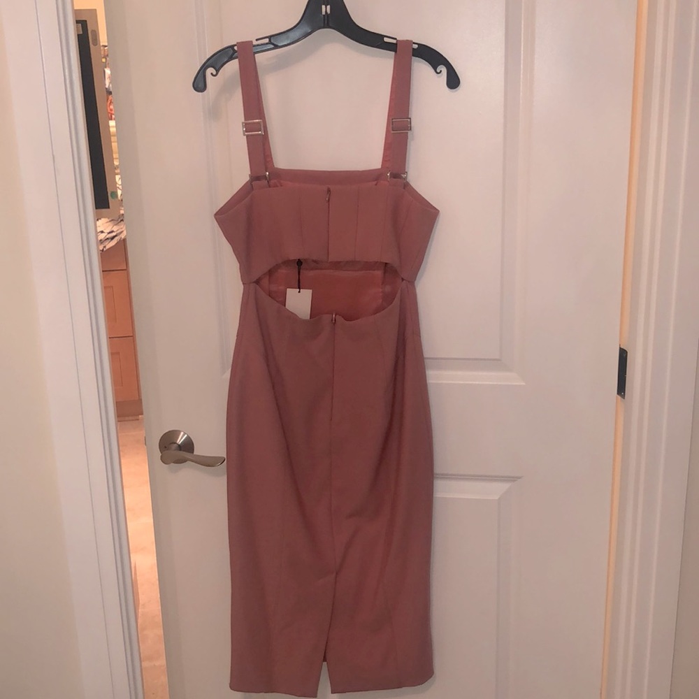 CINQ a SEPT Pink DaKota Cutout Bodycon Midi Dress - Picture 5 of 8